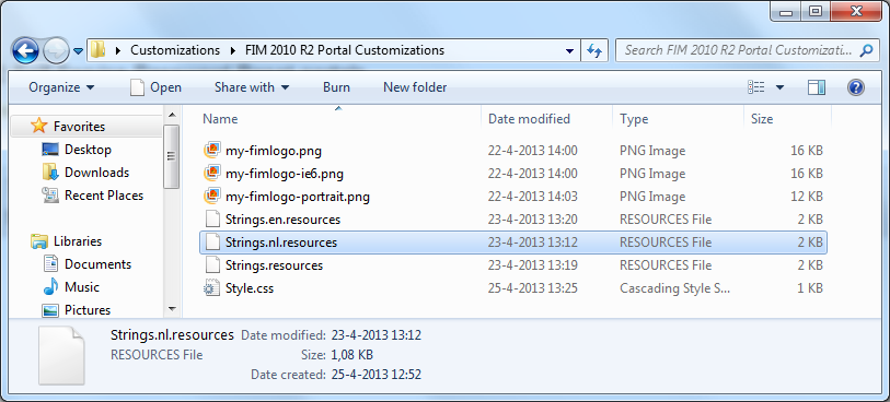 FIM 2010 R2 Portal Customizations - Directory Structure